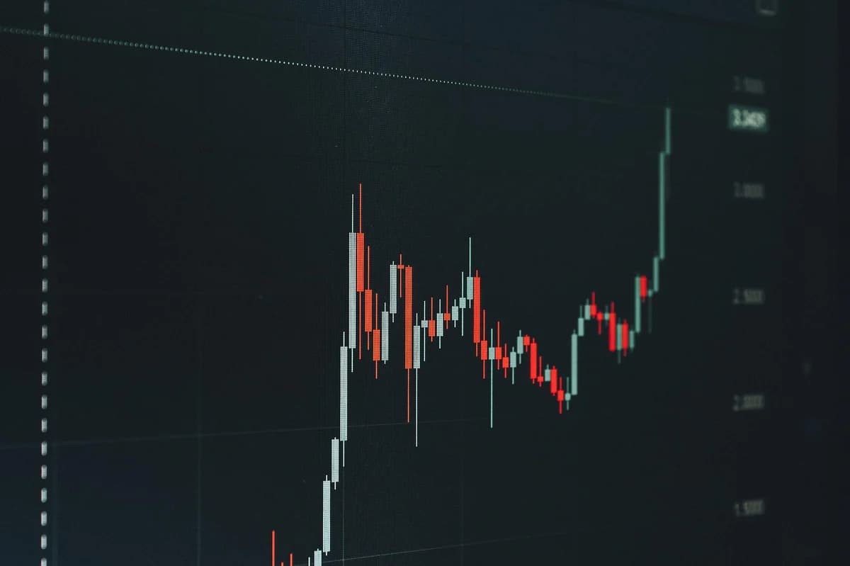 Analyzing a bullish financial chart highlighting a significant upward trend in the market.