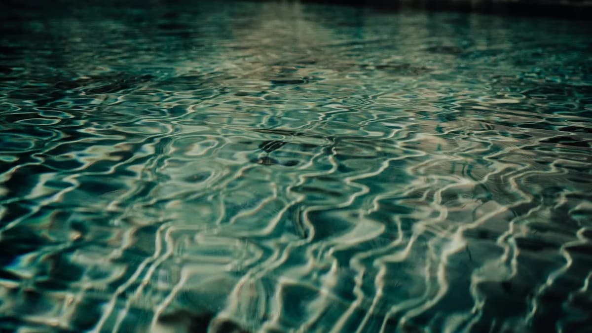 Soft ripples dance on a clear, reflective water surface creating a calm, serene mood.