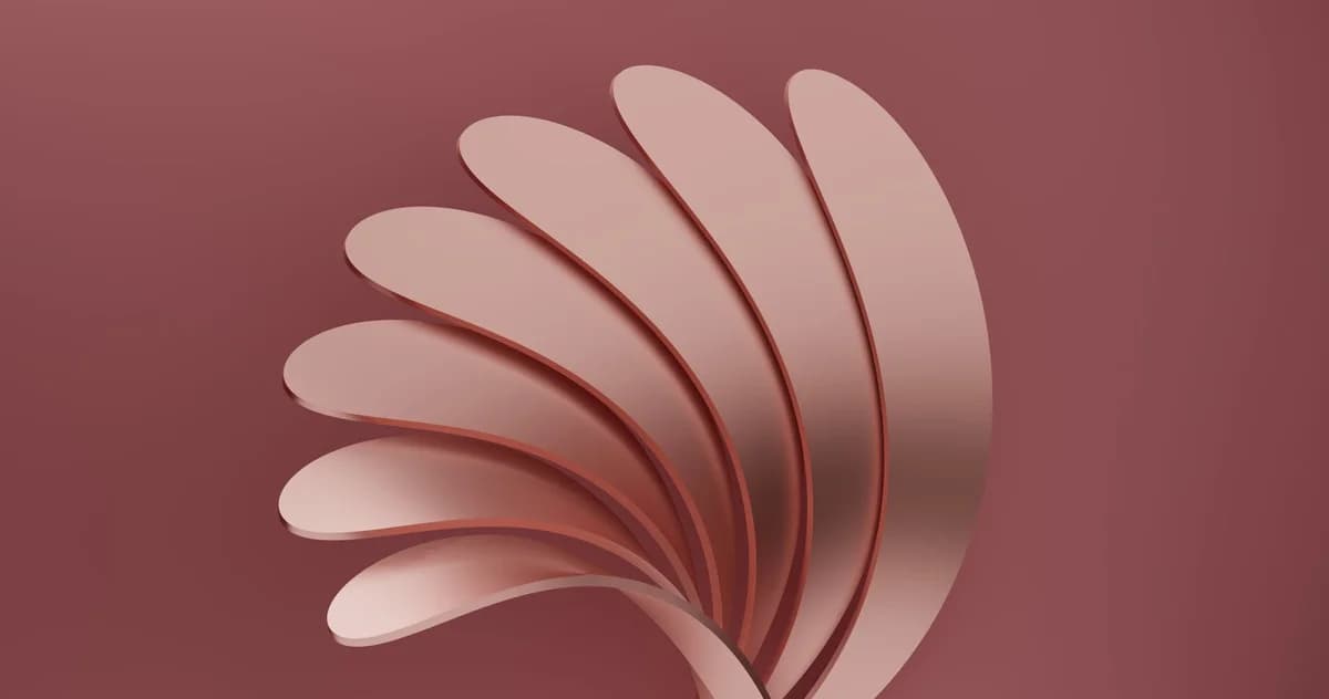Abstract pink spiraling petal shapes with a modern artistic flair.